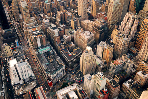 New York City street aerial view