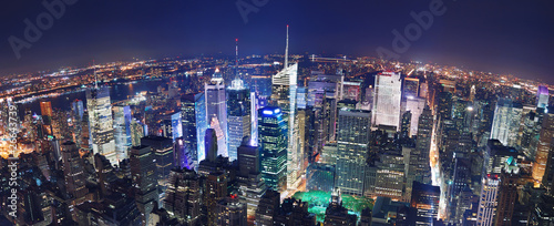 New York City night panorama