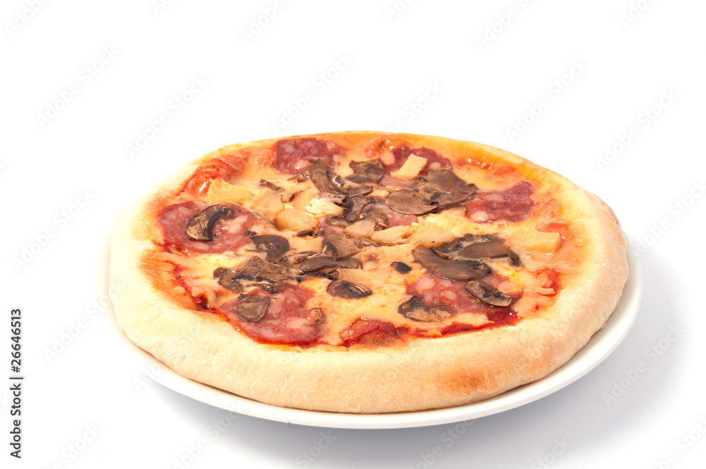 pizza with mushrooms