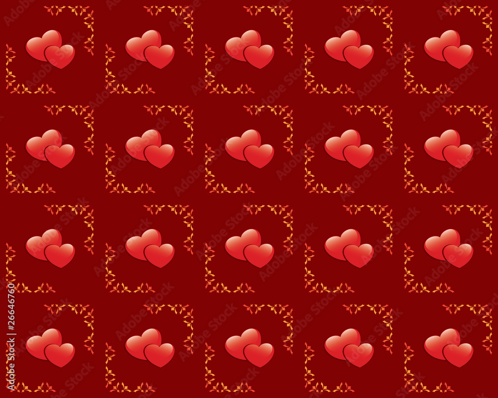 vector seamless red texture with hearts vector seamless red texture with hearts