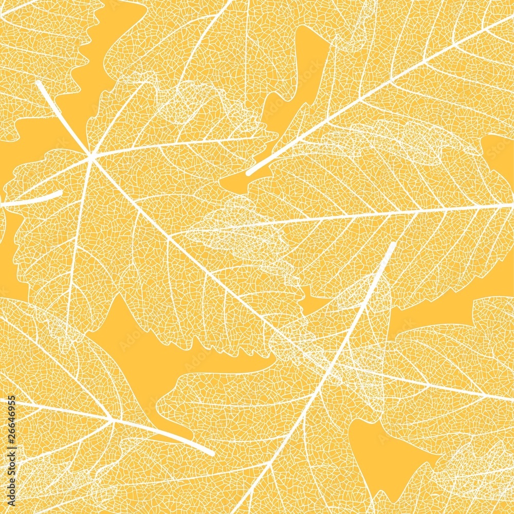 Fototapeta Seamless autumn leaves pattern