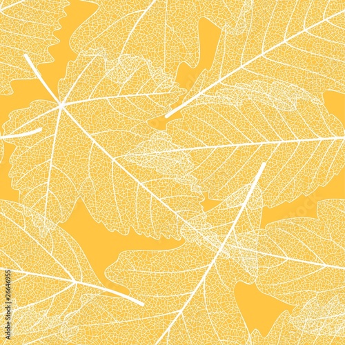 Seamless autumn leaves pattern