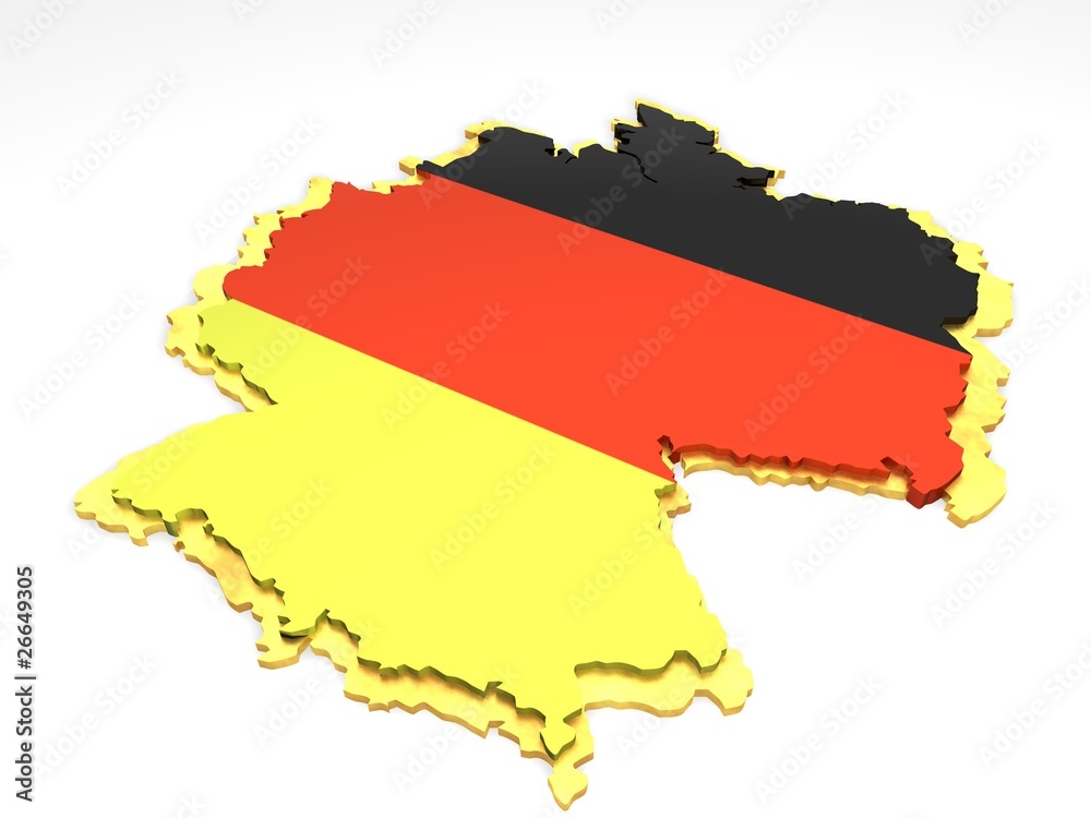 Obraz premium 3D Karte Deutschland