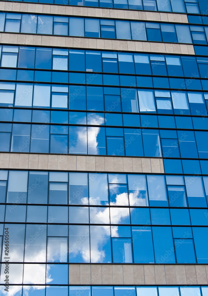 Obraz premium Blue Sky And Clouds Reflection