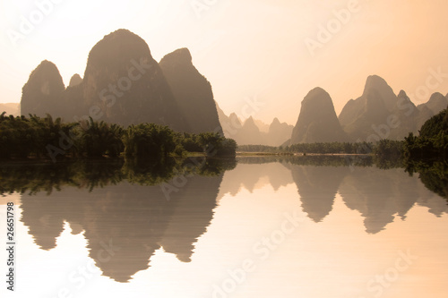 Tableau sur toile Rivière Li, région de Guilin - Guangxi, South China