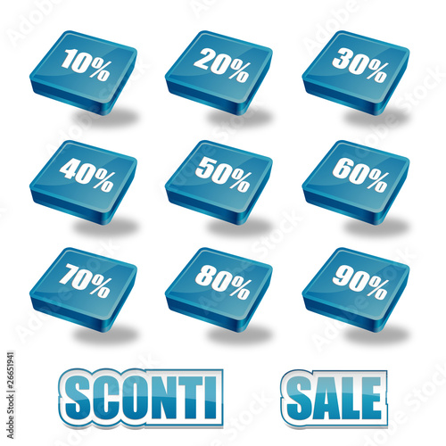 Percentuali Sconti Blu Scuro