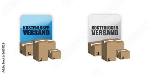 Kostenloser Versand Button - Info Gratis Versand