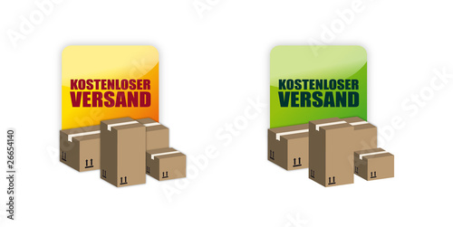 Kostenloser Versand Button - Info Gratis Versand