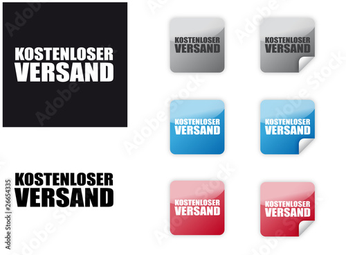 Kostenloser Versand Button - Info Gratis Versand