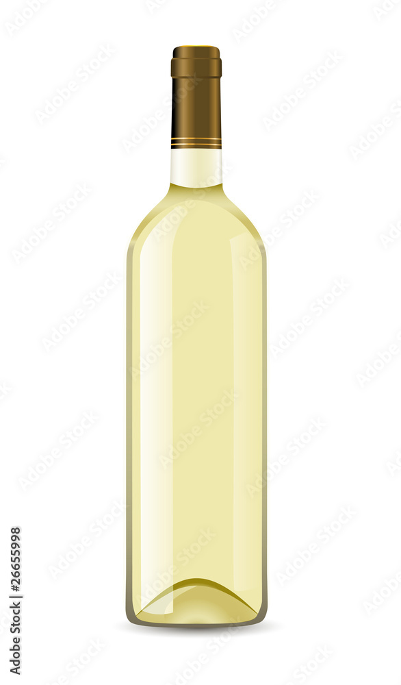 bottle with white wine bottle with white wine