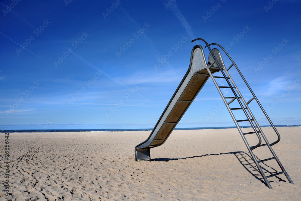 Fototapeta premium Rutsche am Strand
