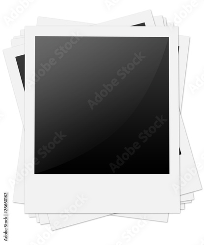 blank photos isolated on white