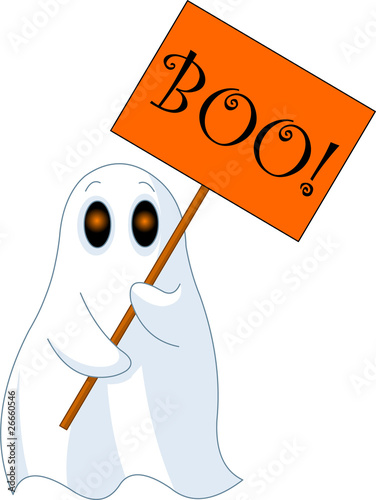 Ghost  with sign