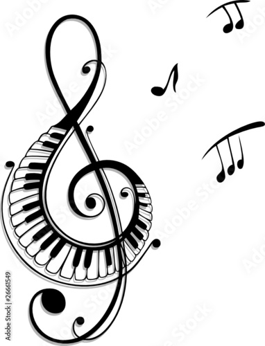 Noten, Notenschlüssel, Musiknoten, Musik