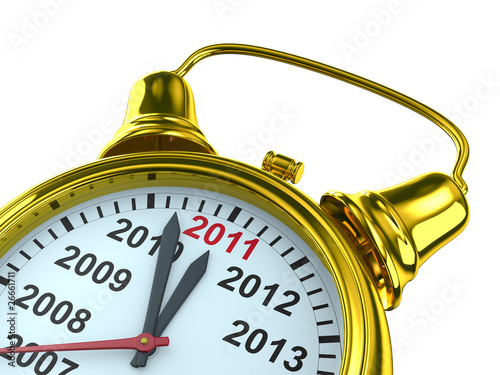 year calendar on alarm cloc...