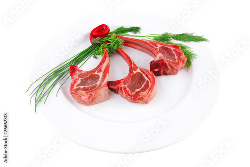 raw lamb ribs