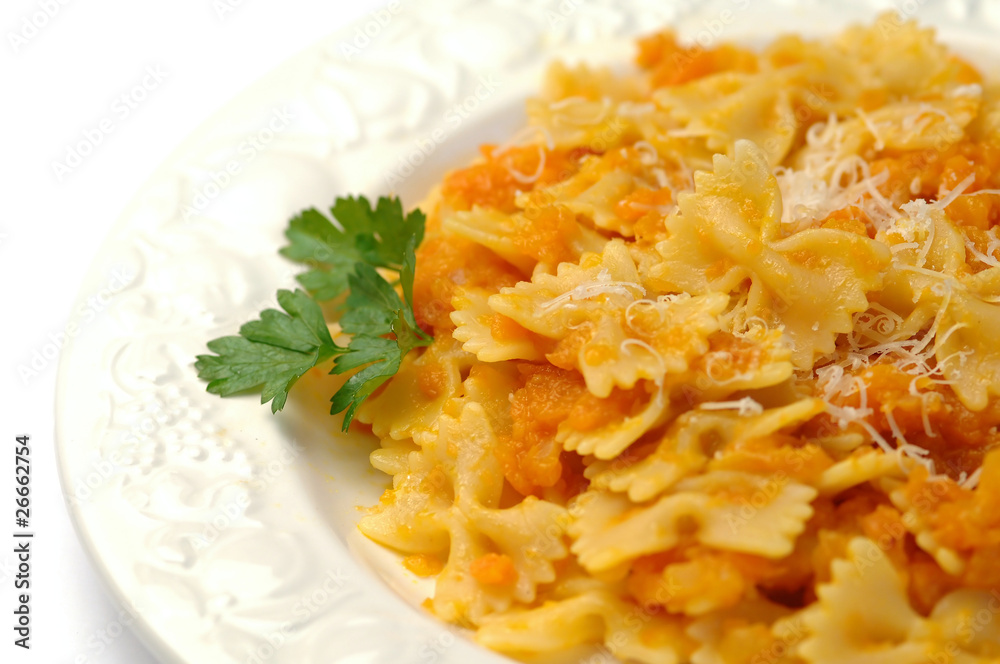 Pasta con la zucca Pasta con la zucca