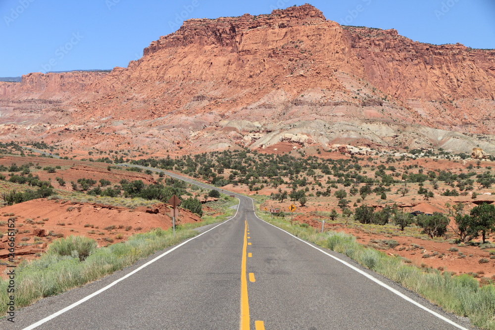 Fototapeta premium long Road USA