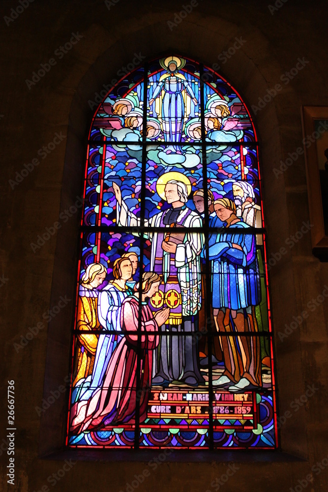 Vitrail de l'église Sainte Marguerite à Paris