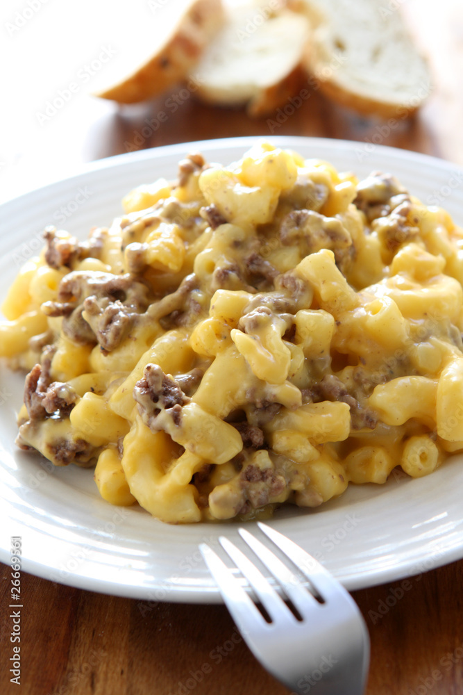 Macaroni and Cheese with Beef