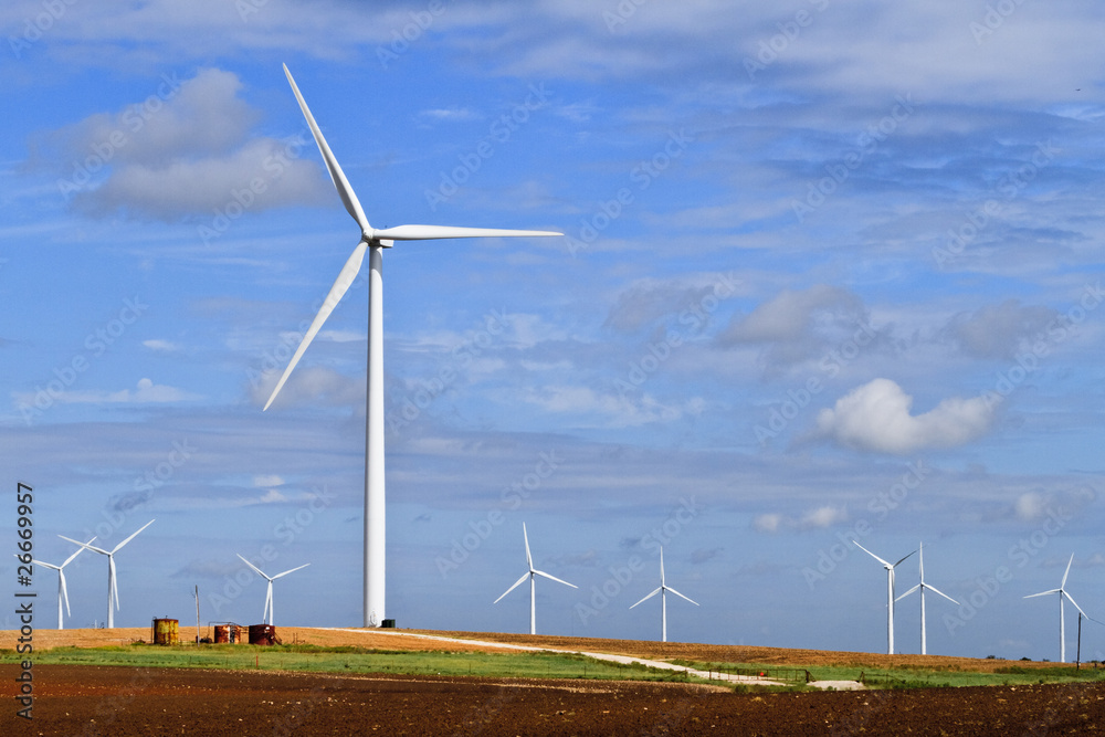 Wind generator on Texas farm land Wind generator on Texas farm land