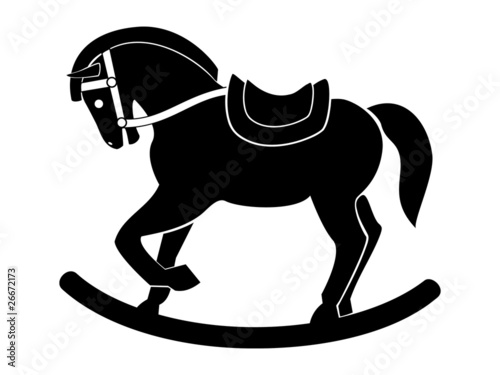 wooden war horse vector