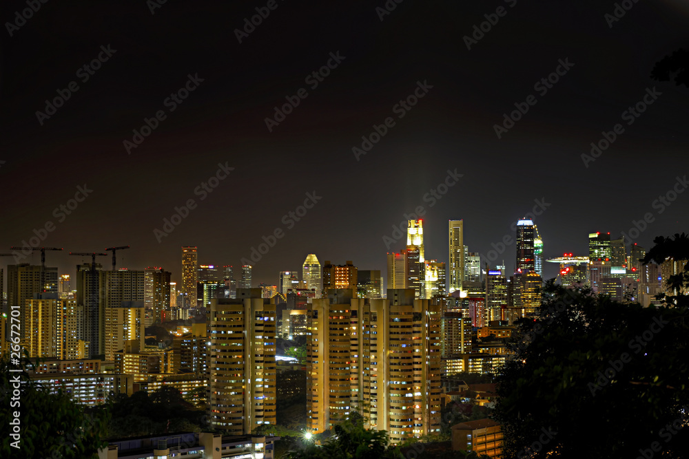 Singapore Cityscape at Night