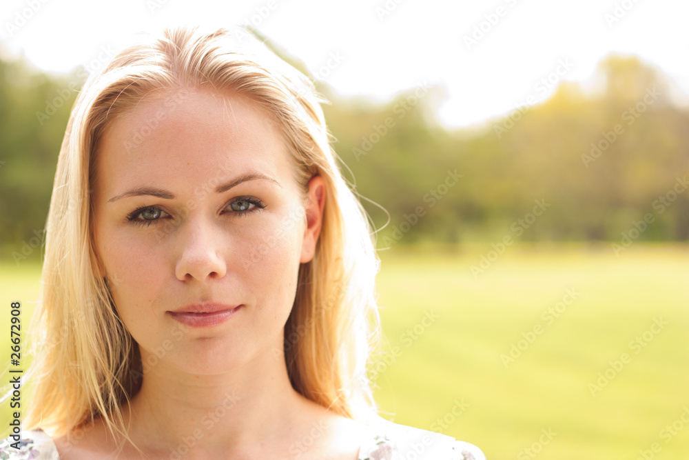 Closeup portrait of attractive lady Closeup portrait of attractive lady
