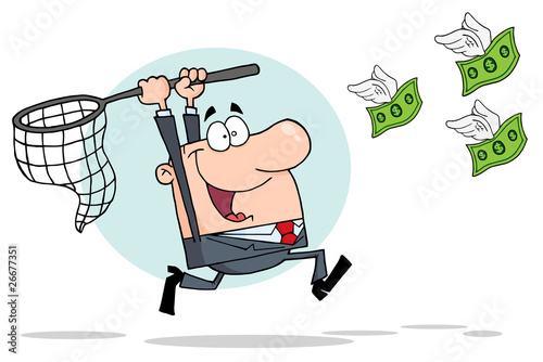 Businessman Chasing Money
