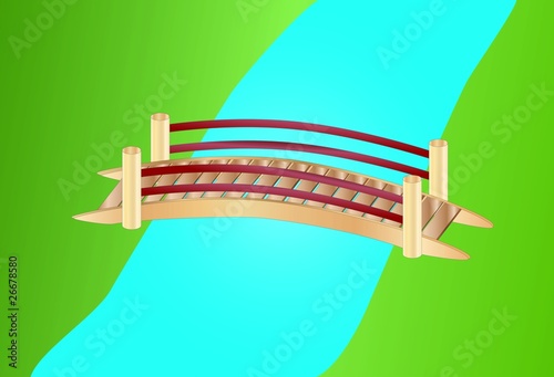 little bridge over a creek ( background on separate layer )