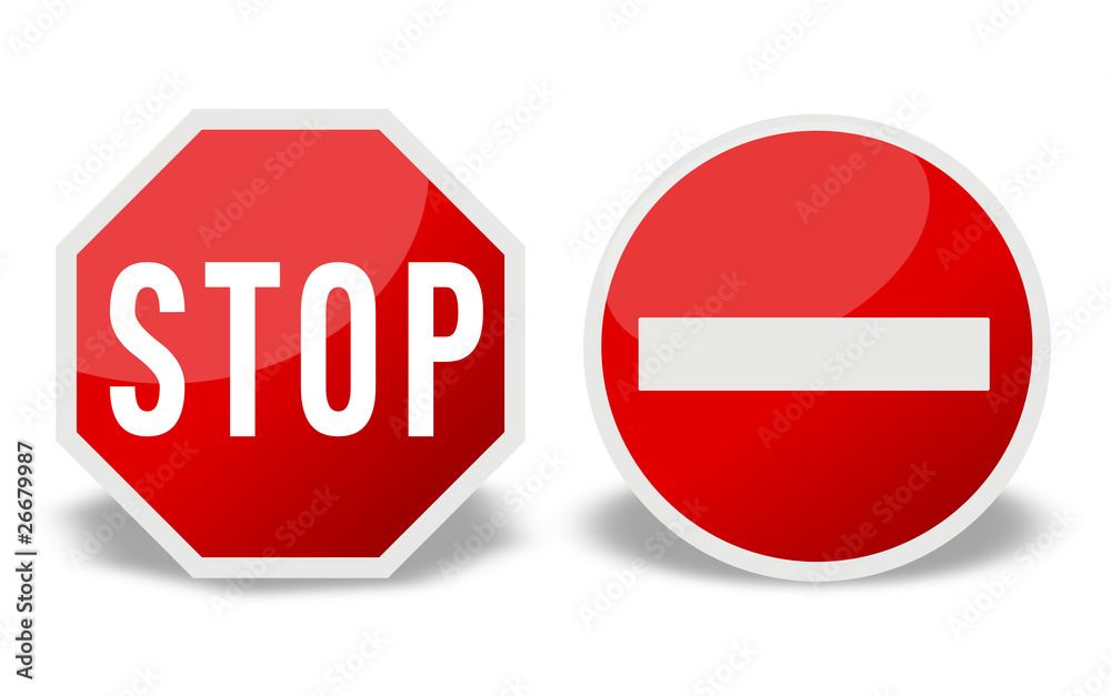 Stop/Sens interdit Stock Vector | Adobe Stock