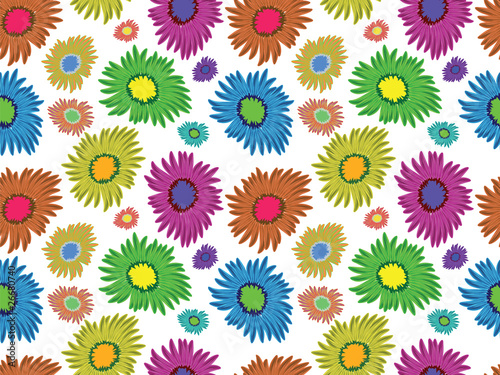 flowers abstract seamless pattern
