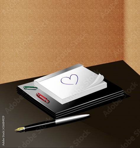 Working romantic still life