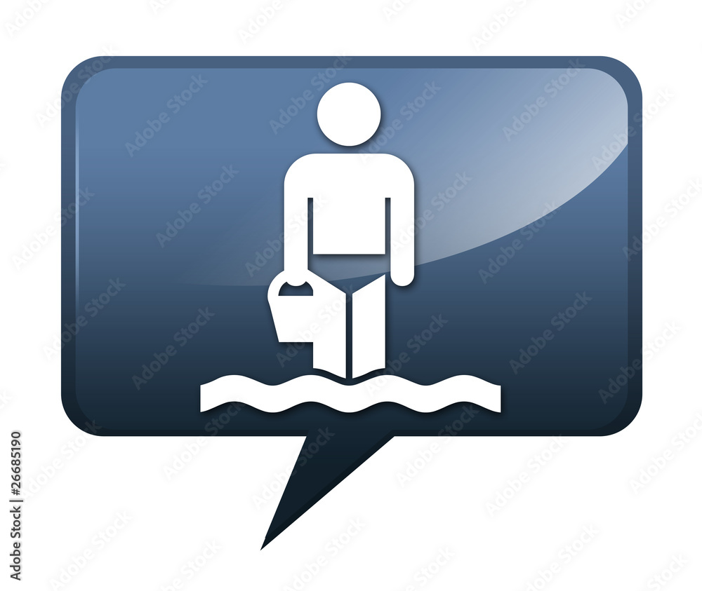 Speech bubble shaped icon 