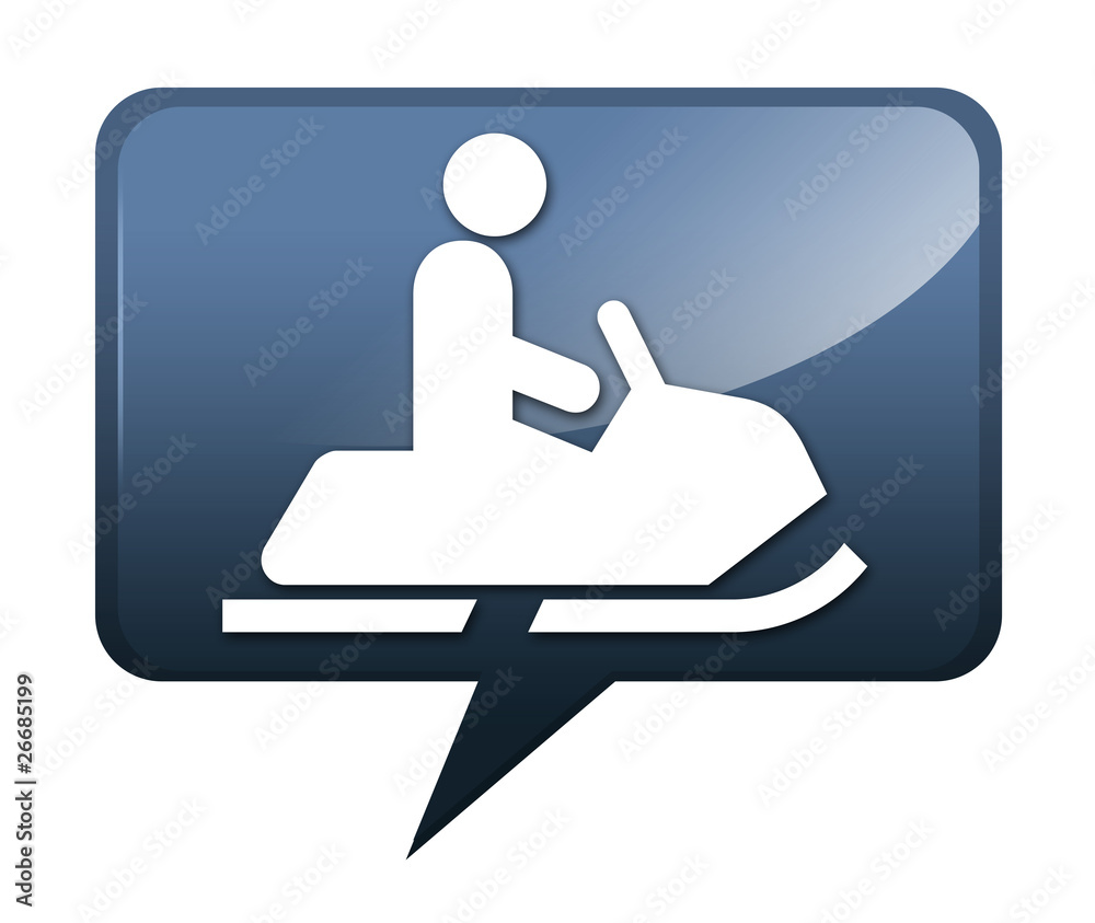 Speech bubble shaped icon 