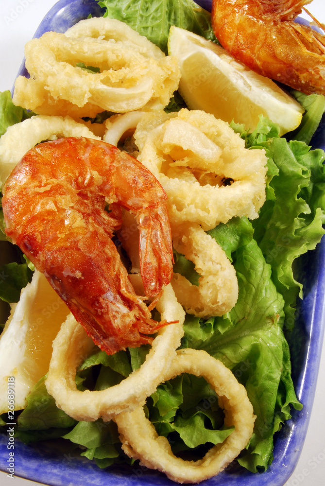Frittura di anelli di calamari e mazzancolle 4