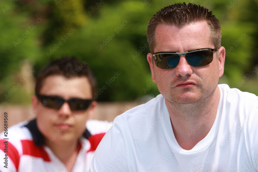 young men with sunglasses