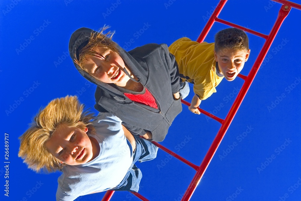 Kids Hang Upside Down StockFoto Adobe Stock