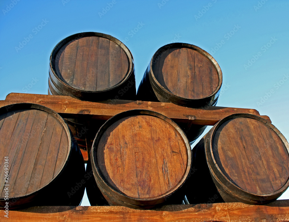 Wine wood casks