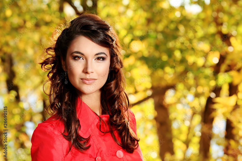 Fototapeta premium girl in a forest