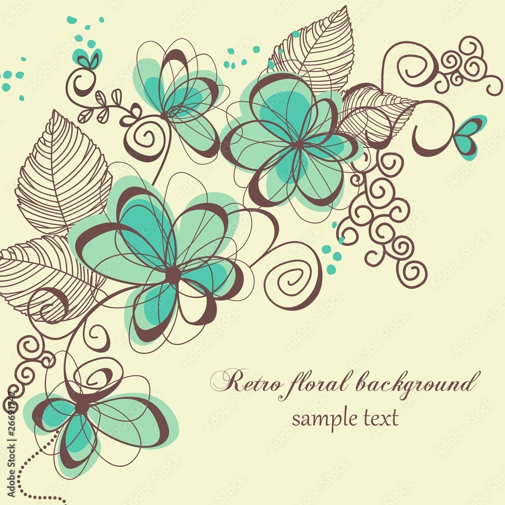 Retro floral background