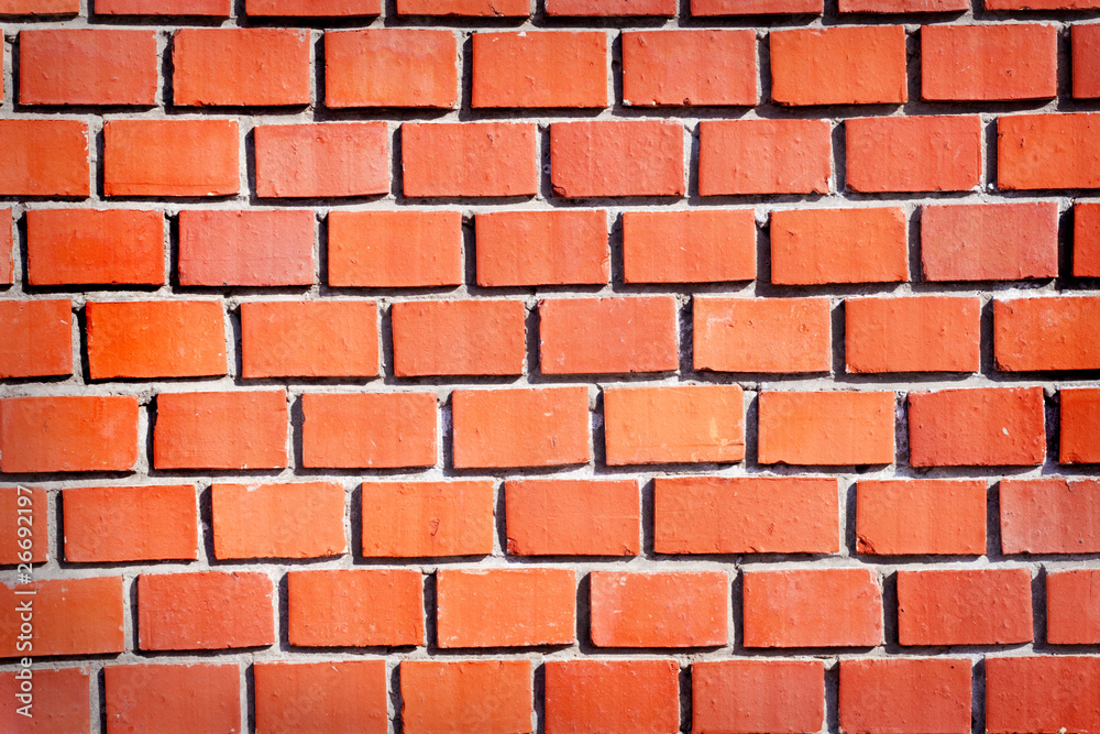 Obraz premium Red brick wall background