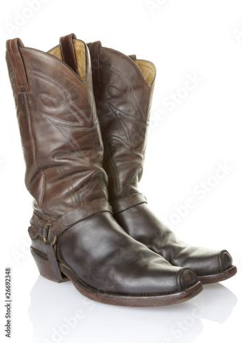 cowboy boots with clipping path