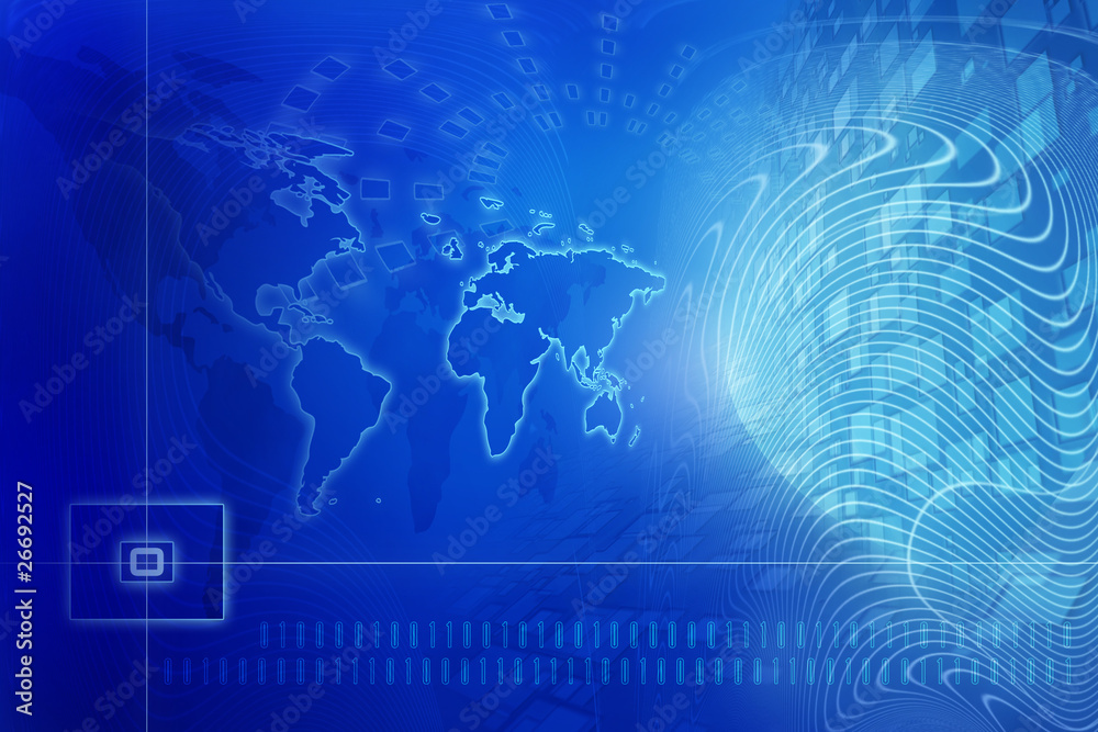 Blue digital background - Global internet concept Blue digital background - Global internet concept