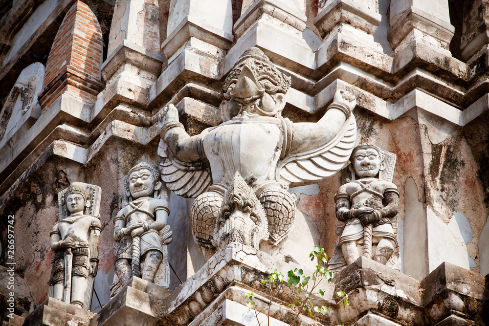 ayutthaya bird sculpture