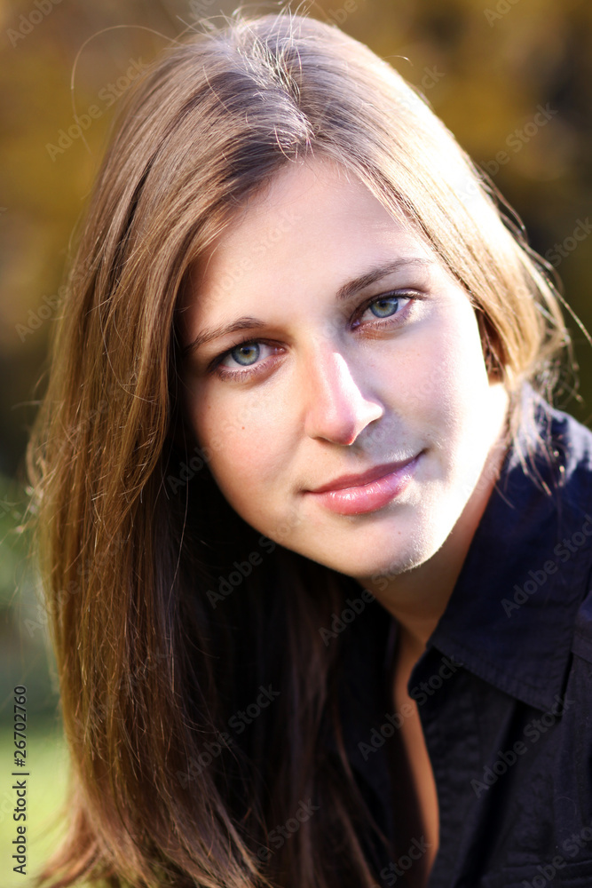 Beautiful young woman. Outdoor portrait Beautiful young woman. Outdoor portrait
