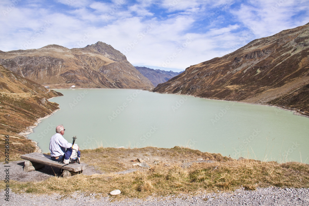Fototapeta premium Rentner in den Alpen