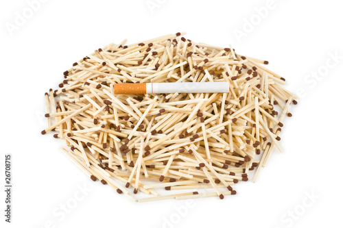 Matches and cigarette