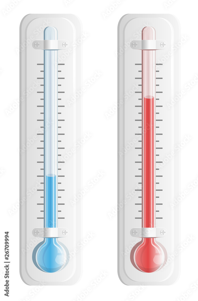 Thermometer. Hot and cold temperature. Vector. Thermometer. Hot and cold temperature. Vector.