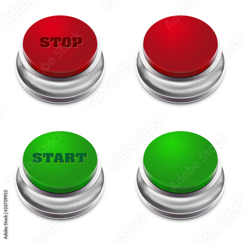 Red and green START/STOP button